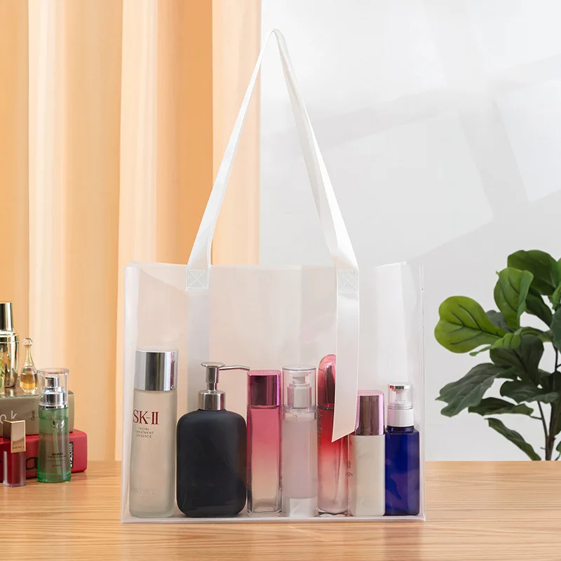 

Прозрачные матовые сумки для женщин, лето 2022, пляжные сумочки, женские сумки на плечо из ПВХ, сумки для хранения покупок и учебников для дево...