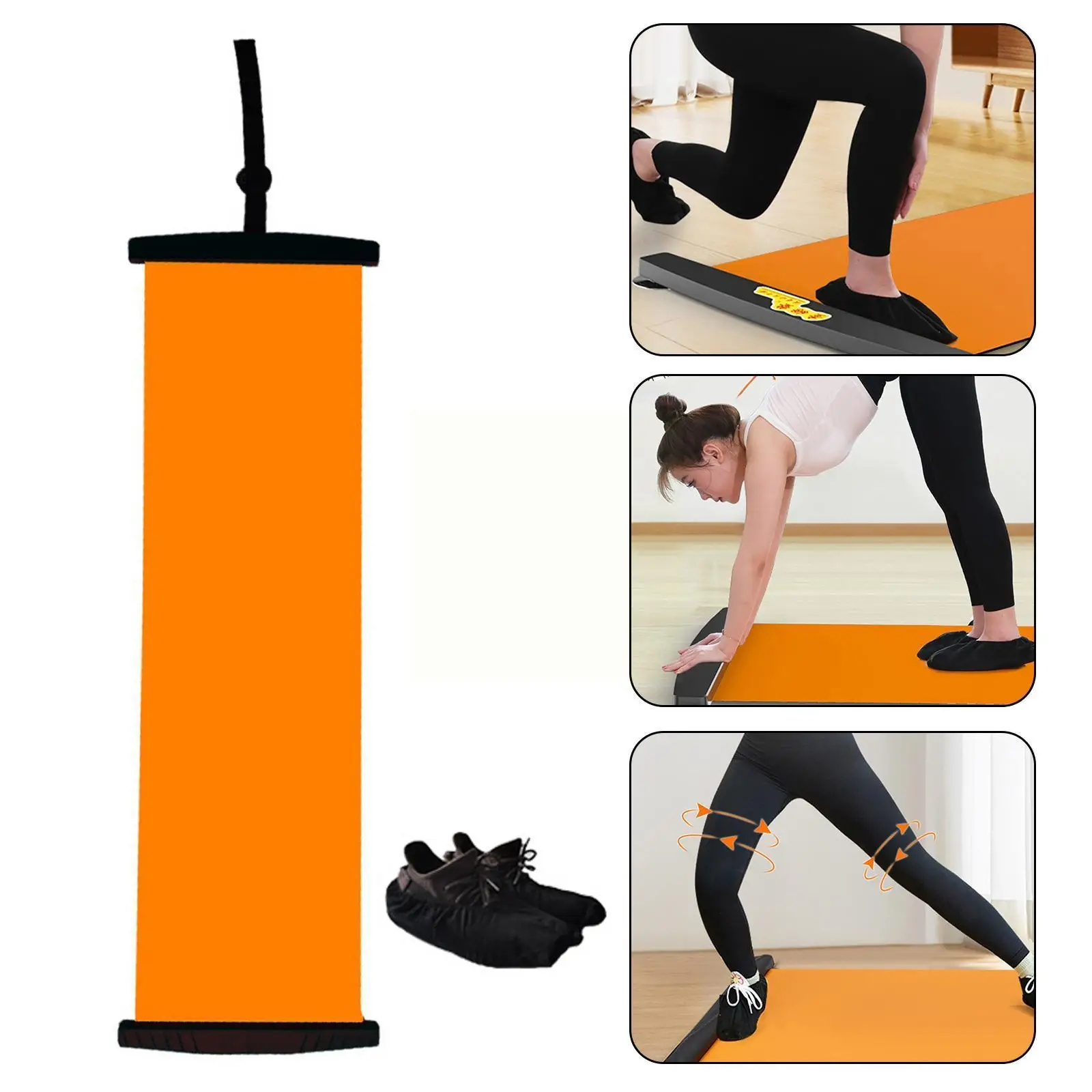 Portable Indoor Speed Skating Balance Sliding Yoga Running Sculpting Roller Crawl Body Leg Training Fitness Mat Core Board H3b2