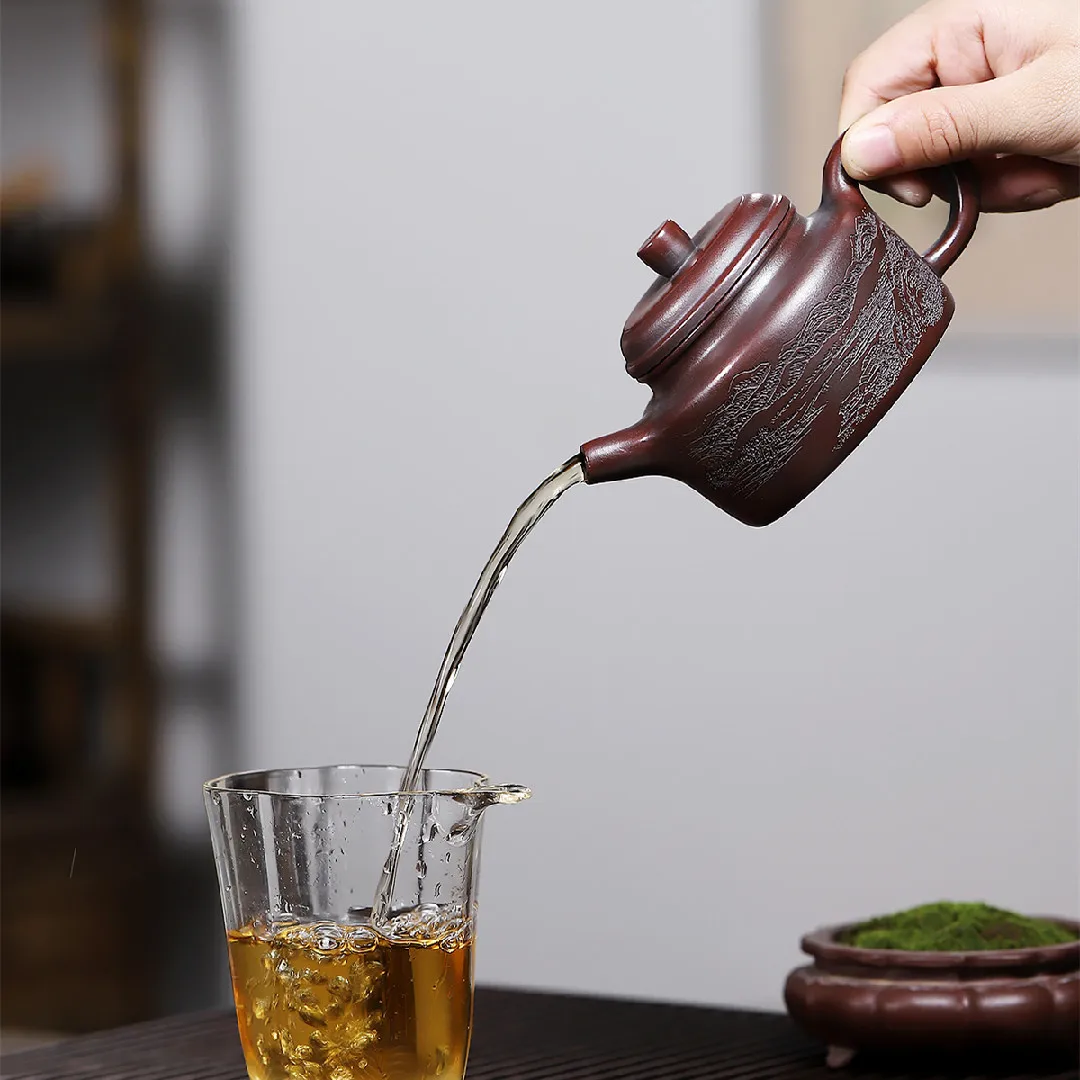 Высокое качество Исин Цзыша чайник руда древняя красная грязь изысканный ручной