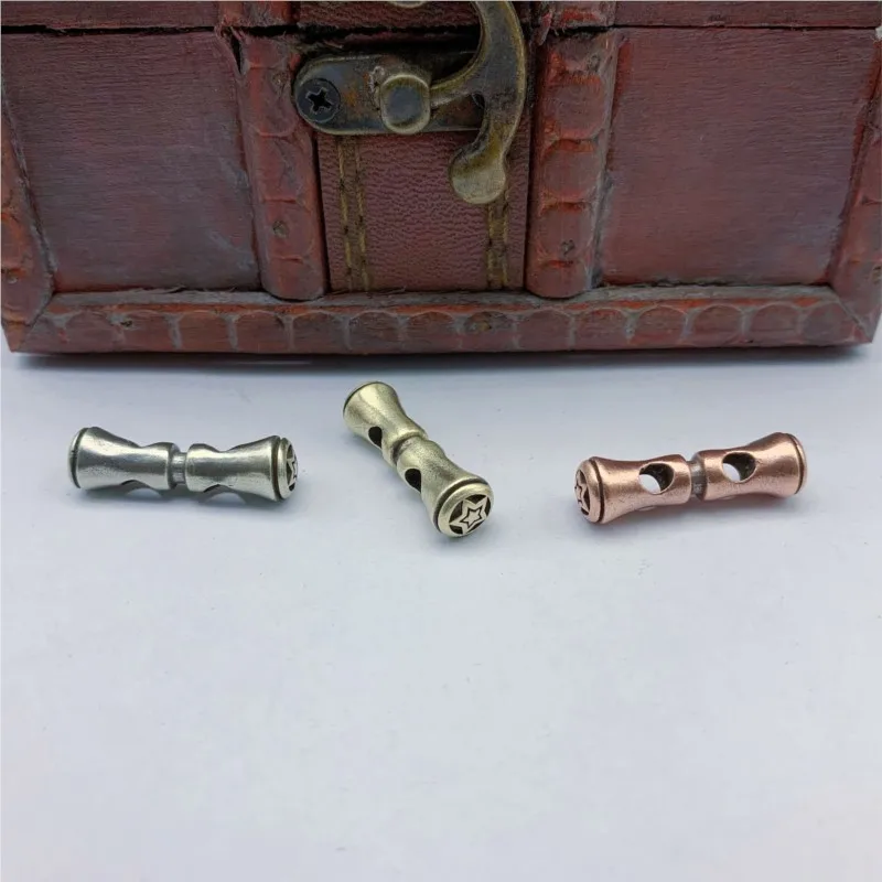 XM-funny Closure braided string knot end stick brass DIY umbrella rope accessory EDC tool accessory knife pendant