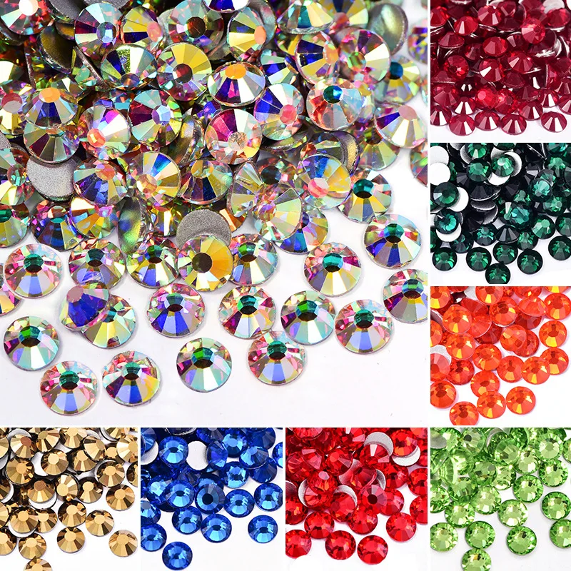 

Large size SS50 color rhinestone glass stone round nail rhinestone-sticking diy phone case ornament about 10mm