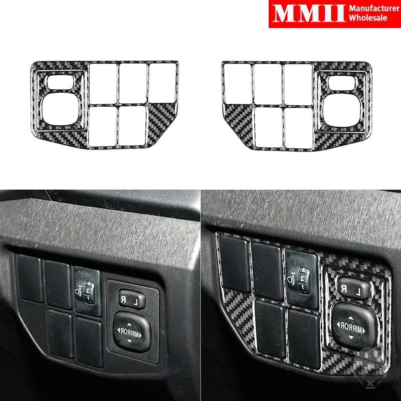 

For Toyota Prius 2012-2015 Rearview Mirror Adjustment Button Sticker Real Carbon Fiber Car Interior Decoration Accessories