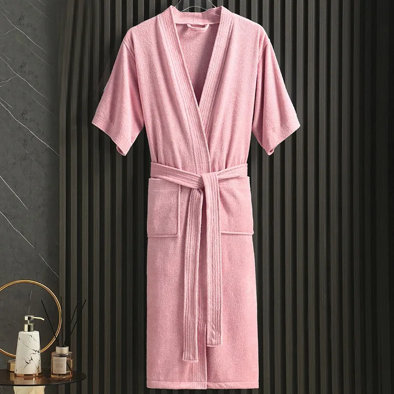 Летняя махровая одежда с коротким рукавом унисекс для влюбленных мягкая женская