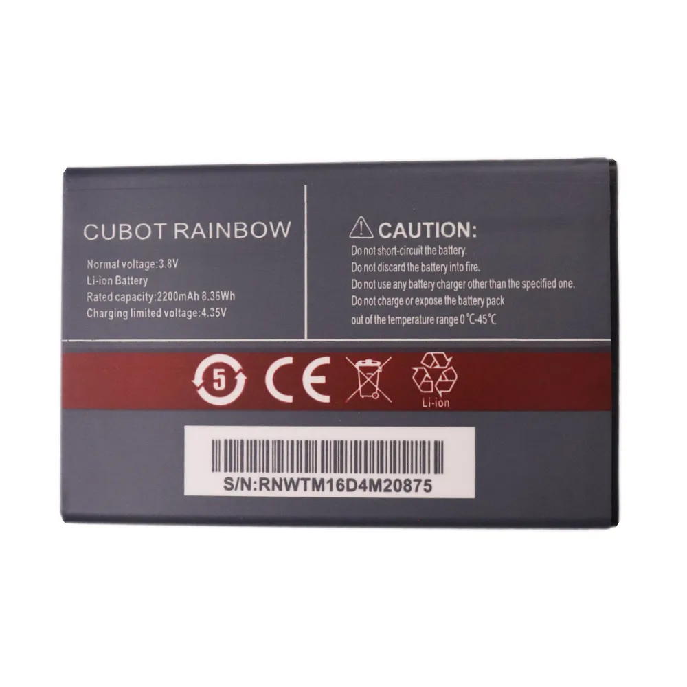 

Оригинальный аккумулятор для смартфона CUBOT RAINBOW 2200 мАч