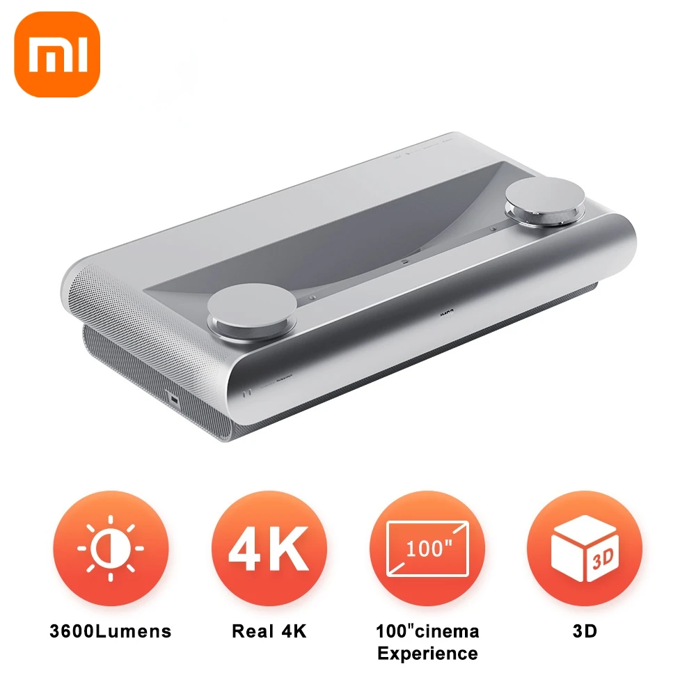 

XIAOMI U2 4K Laser Projector 3600 Lumens Support Shutter 3D Video Projector 3+32GB Home Theater 60Hz Refresh Rate With MEMC New