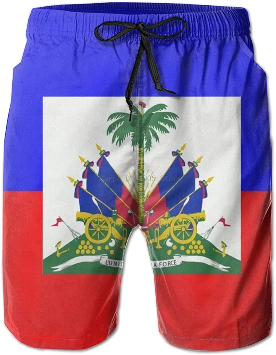 

Classic Men's Swim Trunks Beach Shorts with Pockets (Halloween Funny Skull Black)