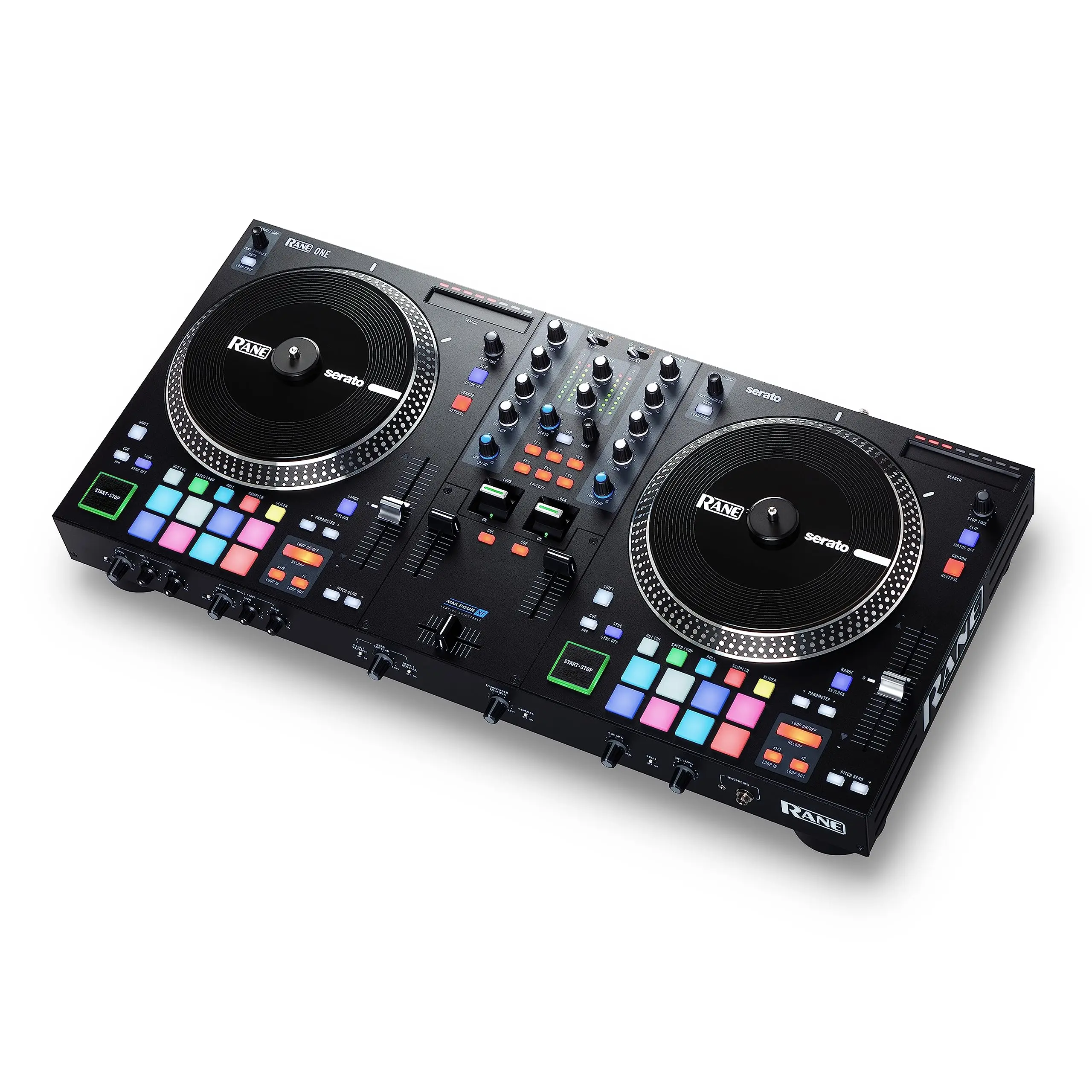 

(NEW BRAND) Integrated DJ Mixer Motorized Platters and Serato DJ Pro