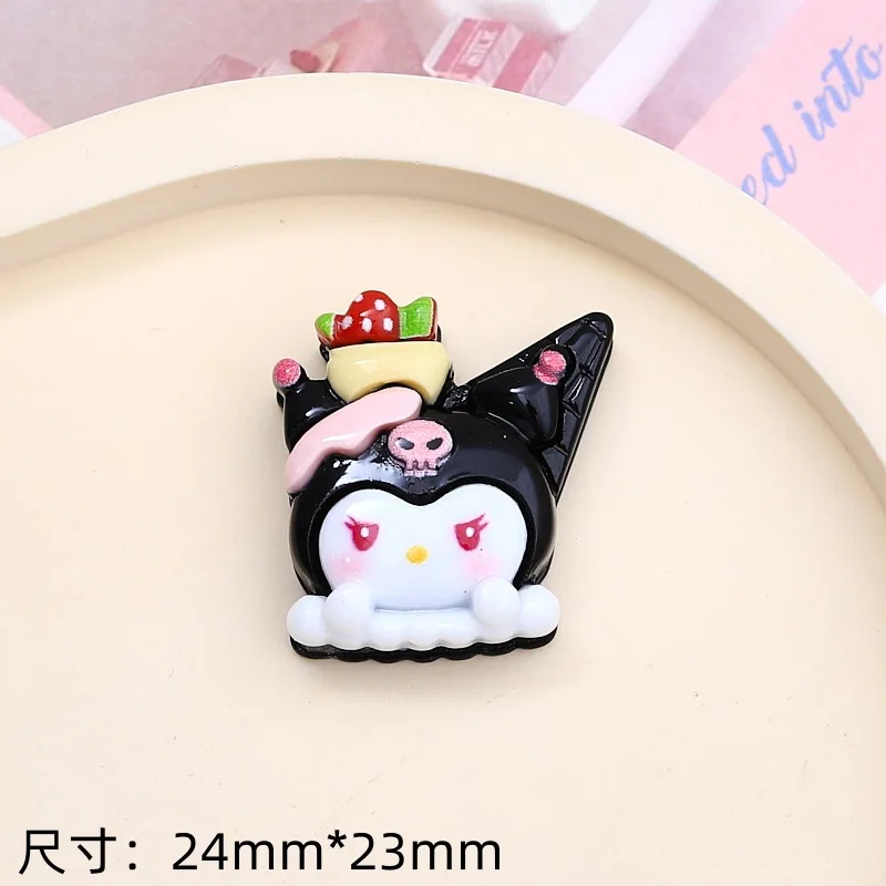 10 шт. Kawai Мультфильм яркая поверхность Клубника Печенье Смола плоская задняя