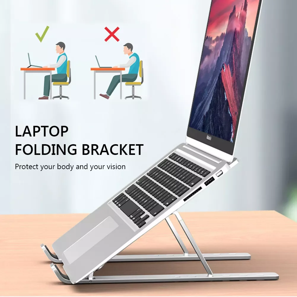 

Foldable Laptop Stand Aluminium Notebook Stand Portable Laptop Holder Tablet Stand Computer Support For MacBook Air Pro ipad