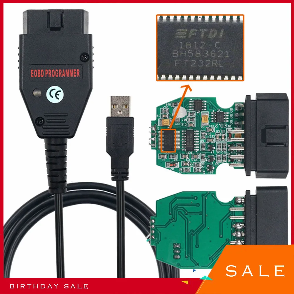 Best Galletto 1260 ECU Flasher OBD2 Кабель EOBD FTDI FT232RQ Инструмент для настройки чипа Чтение и