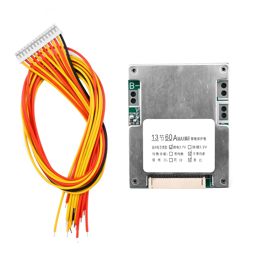 

Compact Battery BMS Board Module Li-Ion Battery Pack for Protection Board BMS Fitting for 13S 48V 60A Batteries Durable