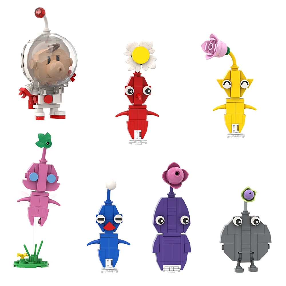 MOC Olimar с His Amigos фигурка строительные блоки игра модель сцены игрушки сделай сам