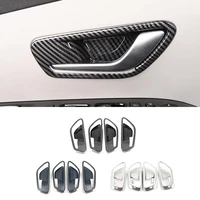 abs carbon silver wood grain car inner door bowl protector frame cover trim sticker styling for hyundai tucson nx4 2021 2022