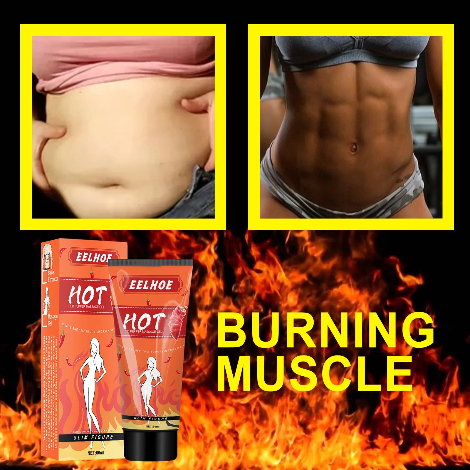 

Lose Weight Workout Sweat Enhancer Cream Weight Loss and Fat Burning Cream for Women and Men 60ml Slim Down Fitness Supplies