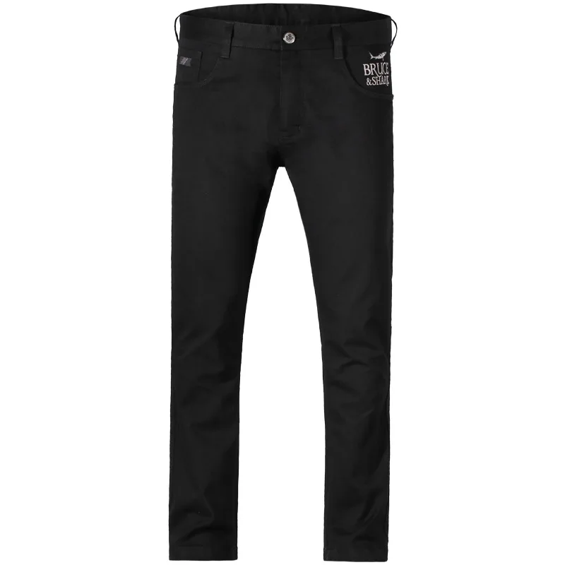 Bruce&Shark New Summer Men's Jeans black Stretching Cotton Straight Casual  Fashion Denim Jeans men's pants Super Quality big