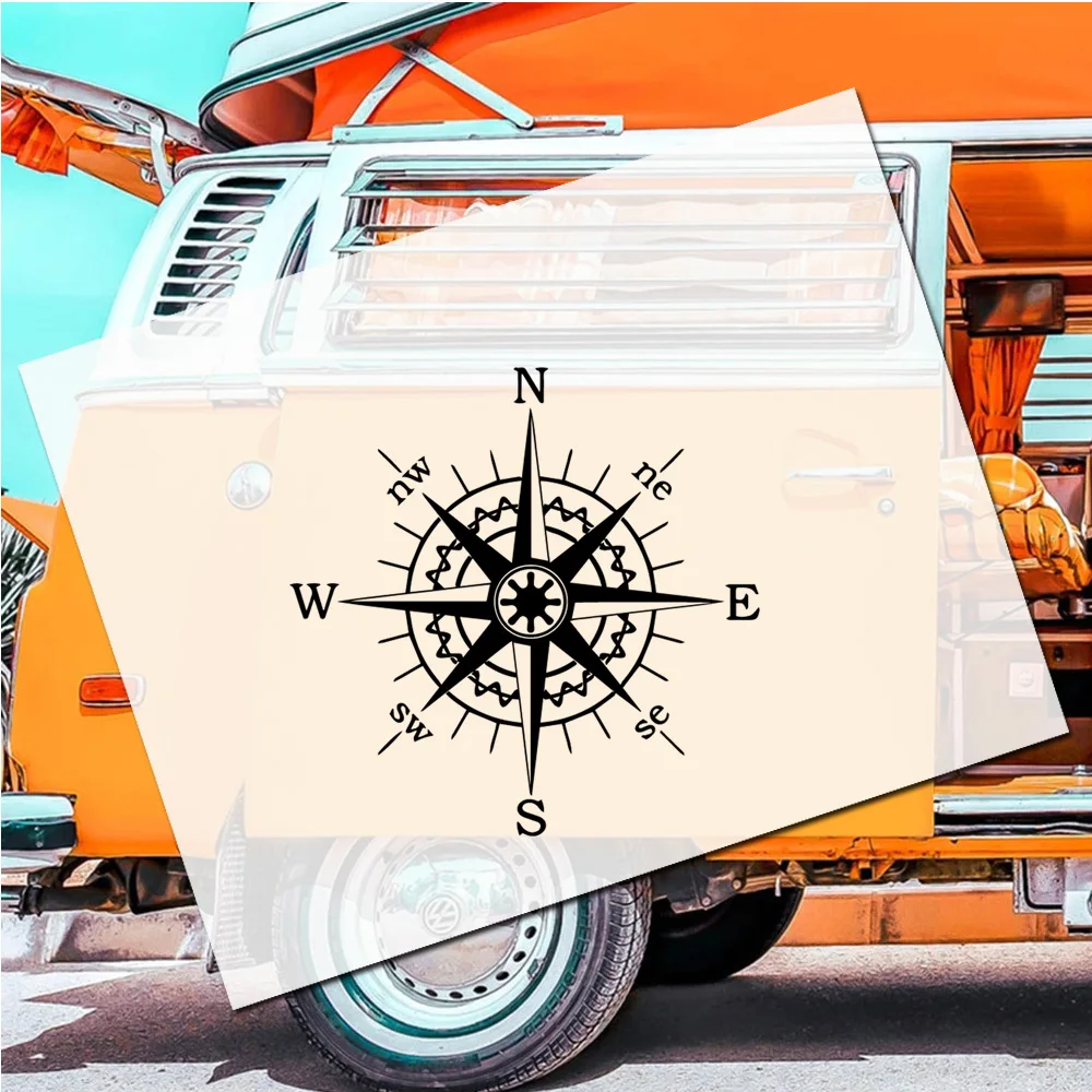 Забавные автомобильные наклейки и с компасом в прочном виниле для окон тела юбок