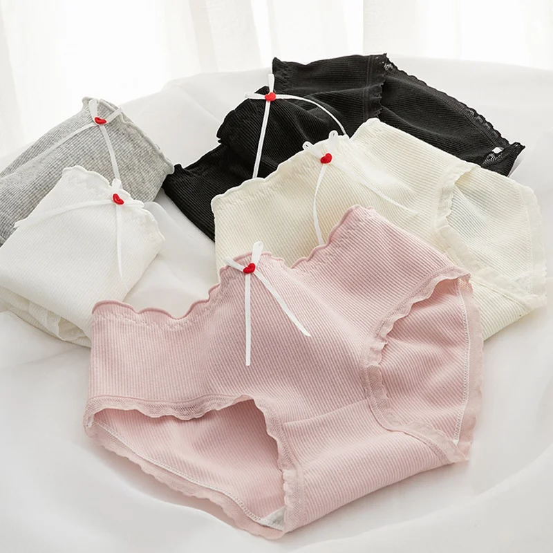 

Трусики Женские однотонные с резьбой, х/б, 3 шт.