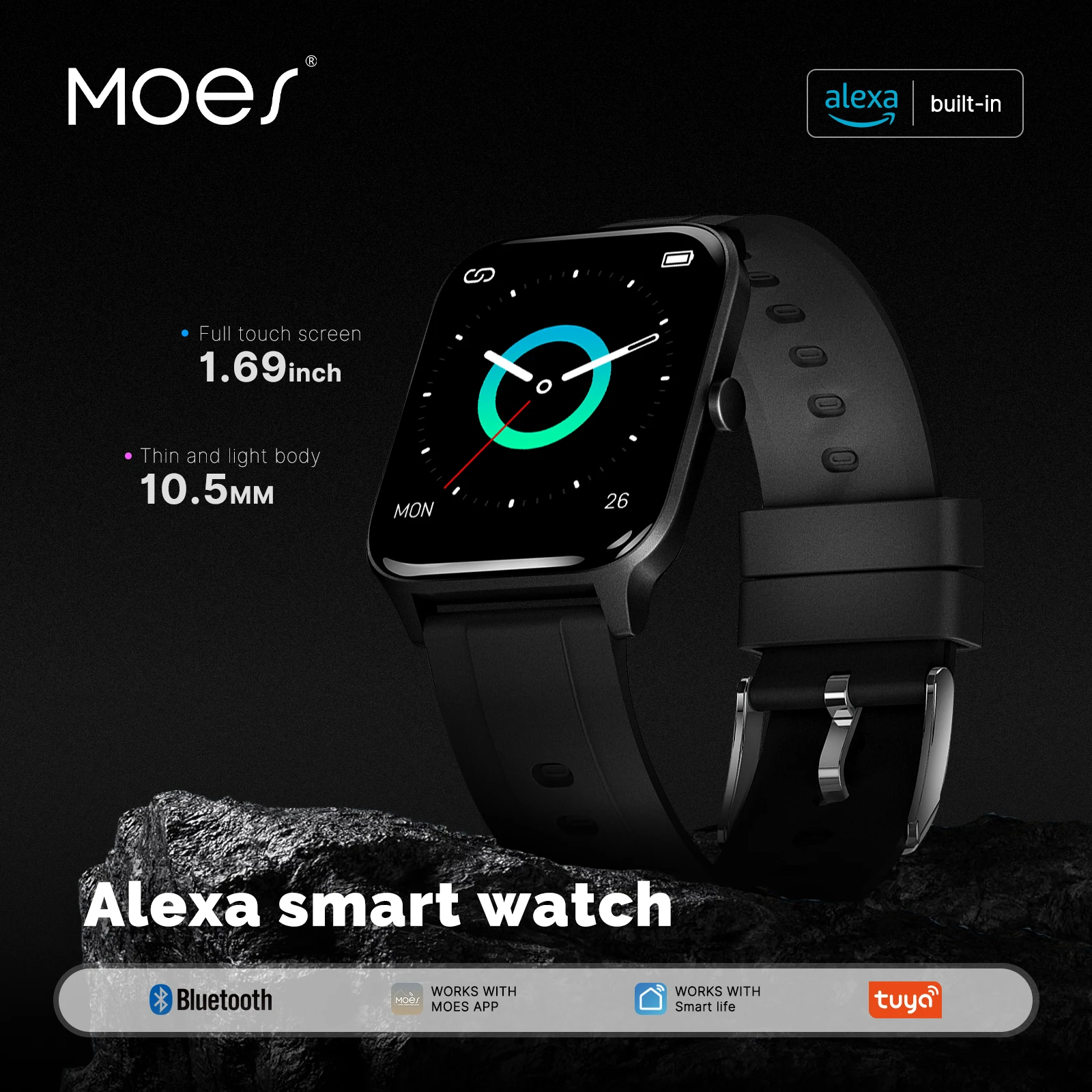 Смарт-часы MOES Alexa с фитнес-трекером