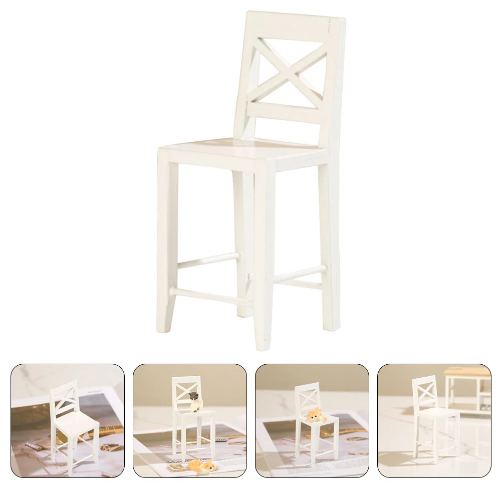 

Furniture Chair Model White House Simulation Mini Wooden Ornament Small Chairs