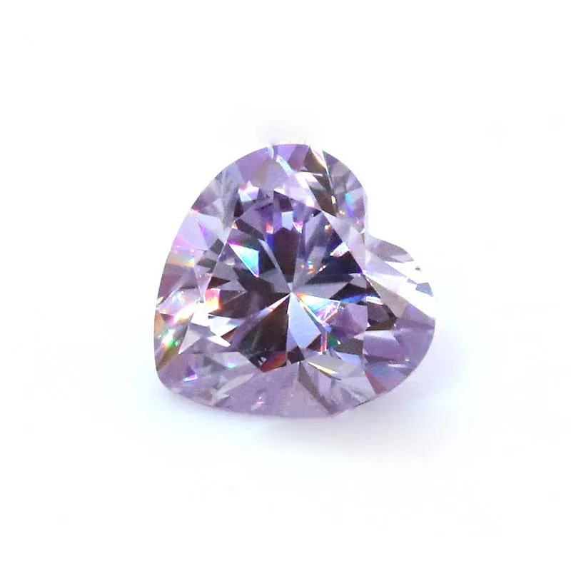 

0.5-3CT Heart Purple Moissanite Loose Stone Bling Iced VVS Geometric Love Shape Moissanite Diamond Bead with Gra for Diy Jewelry