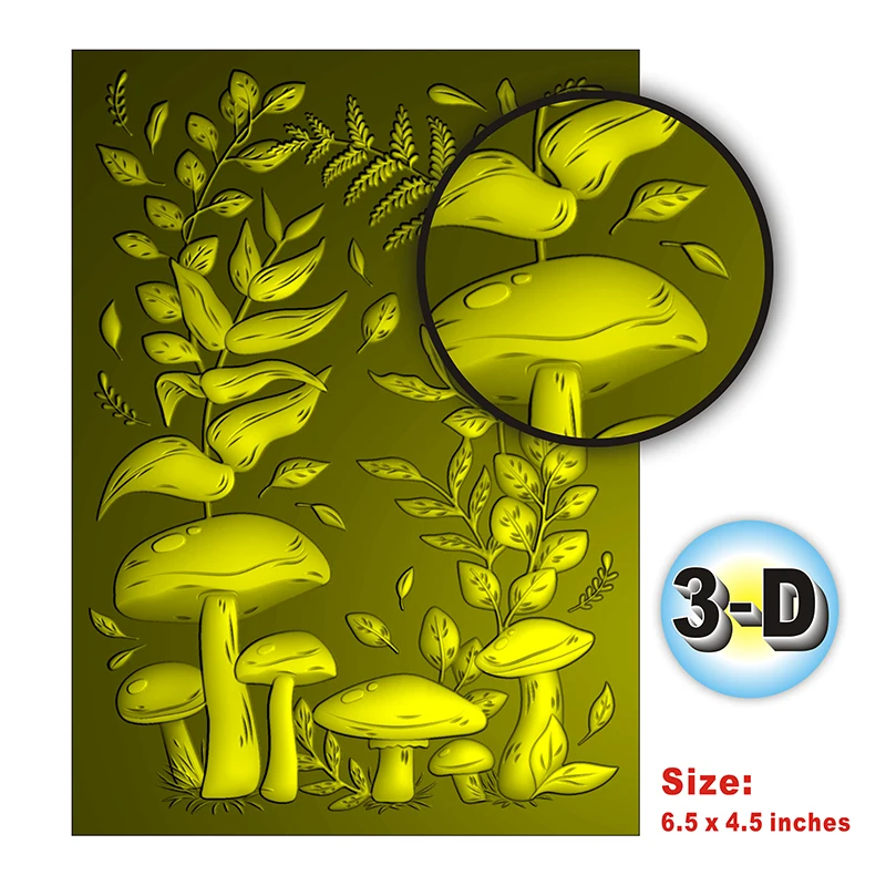 Рельефная папка Gemini с листьями леса для самостоятельного изготовления