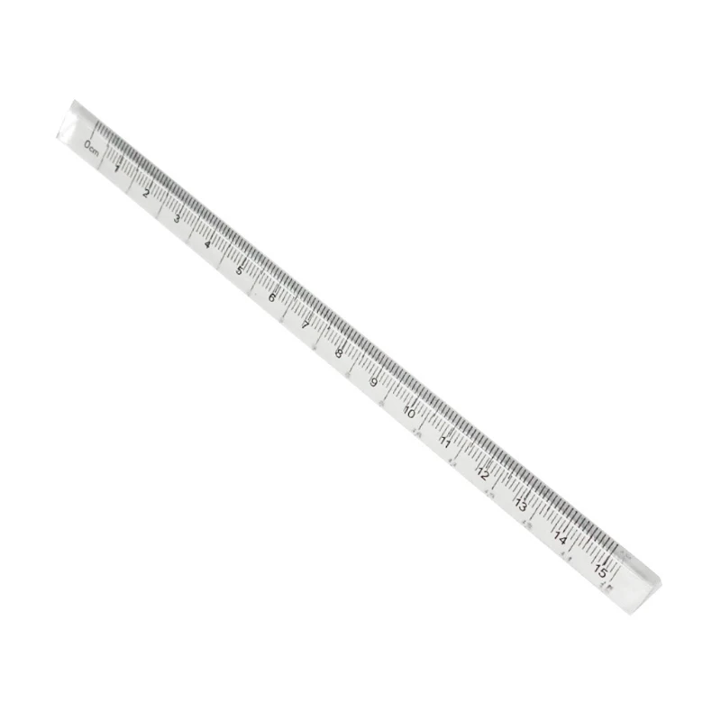 

Transparent Acrylic Triangle-shaped Ruler Measuring Range 0-15cm Plastic Straight Ruler Ideal for Teacher Student Office