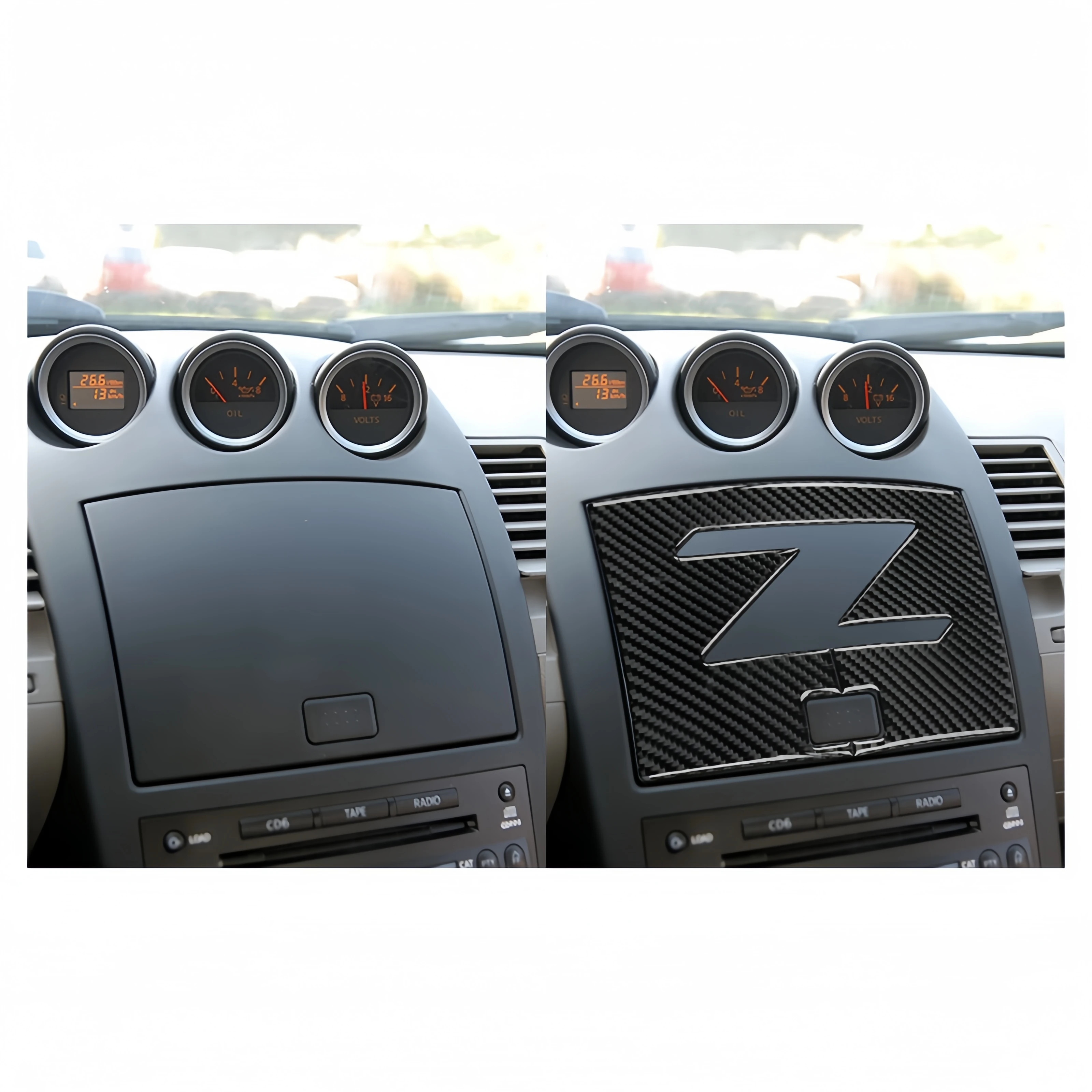 Аксессуары для Nissan 350Z 2003-2009 наклейка из углеродного волокна центральная консоль