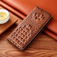 crocodile genuine leather case for xiaomi mi a1 a2 a3 5x 6x case mi cc9 cc9e pro cowhide magnetic cover