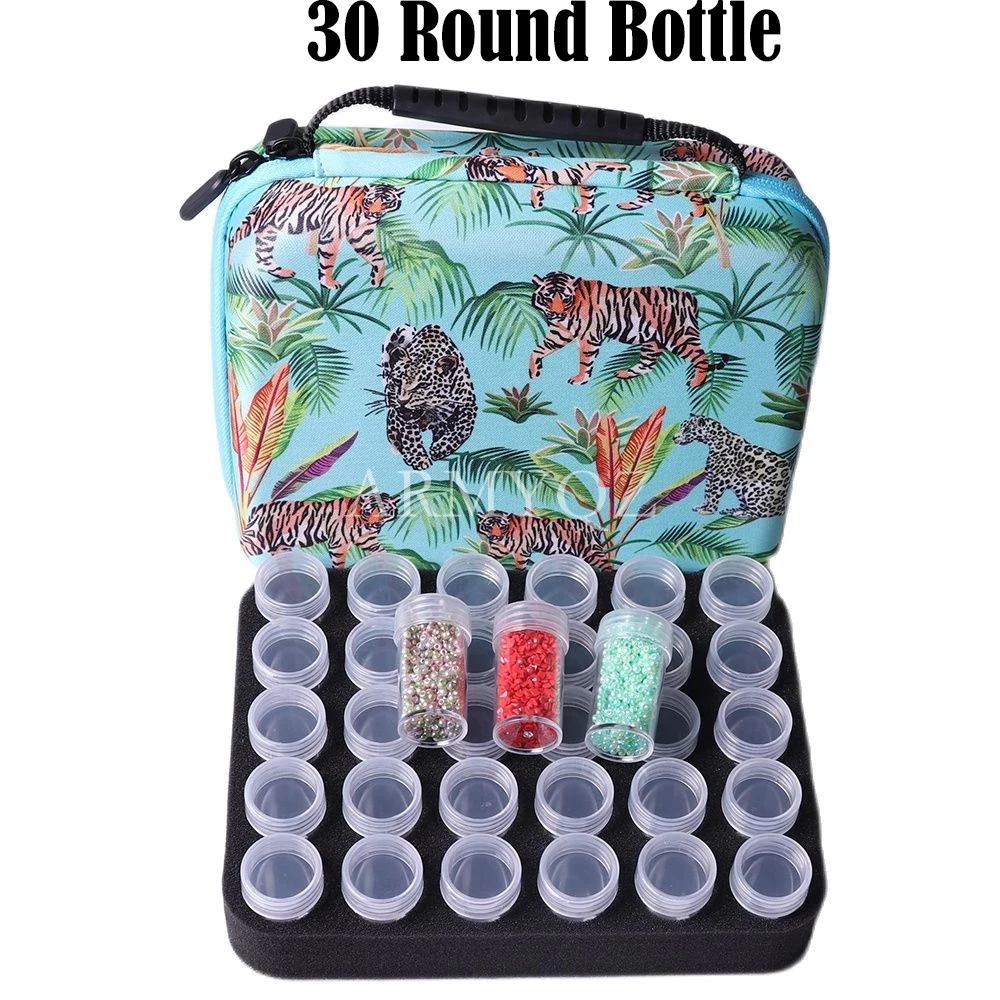 

40/54/60/70/80 Bottles 5d Diamond Painting Accessories Container Storage Tools Bag Carry Case Stickers Box Drill Pen Glue Clay