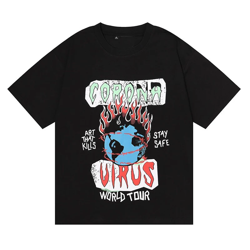 

New Summer 100% Cotton Men T-Shirts High Quality Streetwear Brand Skull Skeleton Print Short Sleeve Women T Shirt Free Shipping