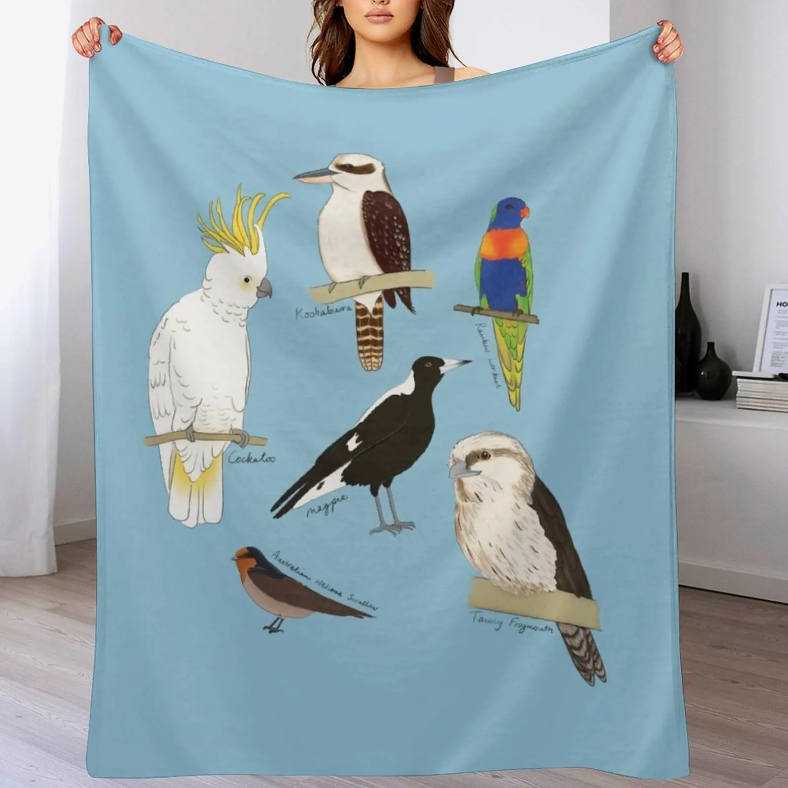 Sqwawk Warble одеяло Hoot теплое зимнее дизайнерское