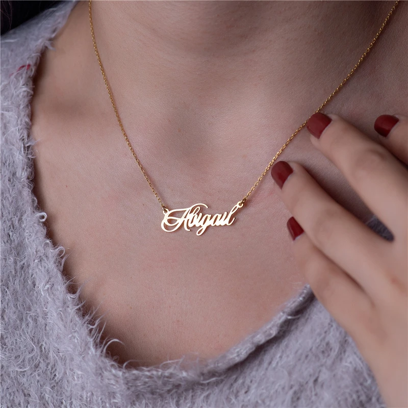 

Custom Personalized Name Necklaces Fashion Stainless Steel Necklace Customized Chain Jewelry For Women Girlfriend Gift Collier