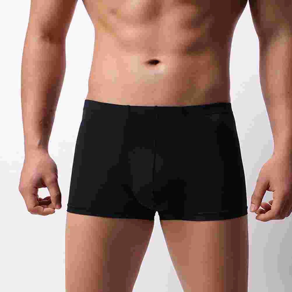 5pcs Cotton Man Briefs Stretchy Breathable Briefs Shorts Underpants Size L (Red)