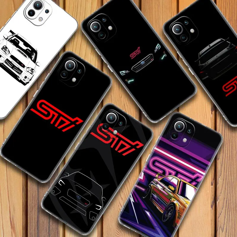 

S-Subaru WRX STI Car Logo Case For Xiaomi Mi 11 Note 10 10T 9 9T 12 Pro Lite Poco X3 F3 M3 Clear Cover Redmi 9 9A 9C 10 Cases