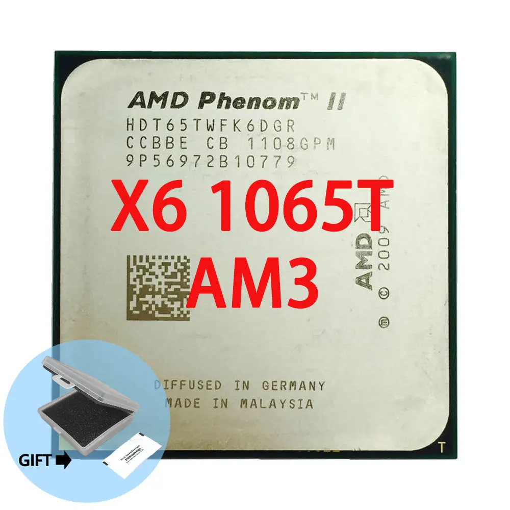 

AMD Phenom II X6 1055T 1055 2.8G 125W Six-Core CPU processor HDT55TFBK6DGR Socket AM3