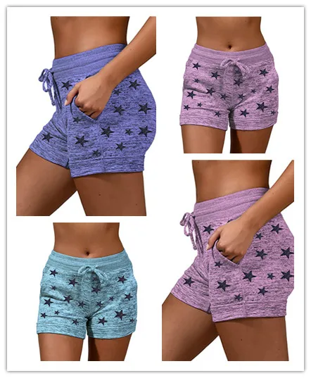 

2022 European And American New Women's Waist Drawstring Quick-drying Shorts Yoga Pants Casual Sports Waist Elastic Shorts