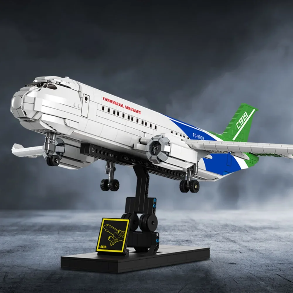 Детский Набор Строительных Блоков Городской Пассажирский Самолет Наземный