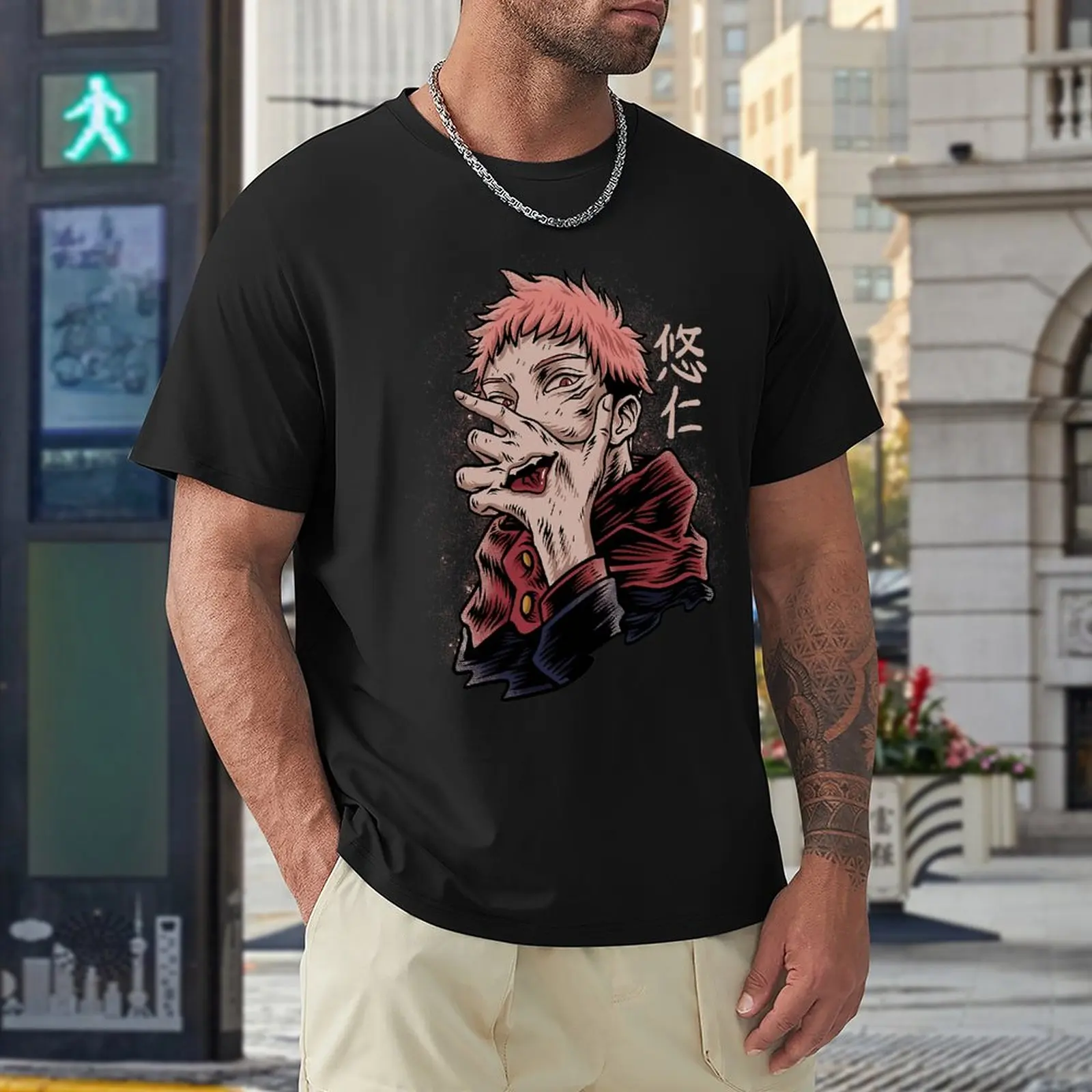 

Yuji Itadori Jujutsu Kaisen Japan Anime T Shirts Men Shirt Fashion Clothes Graphics Sweatshirt 100% Cotton TShirts Tee Top