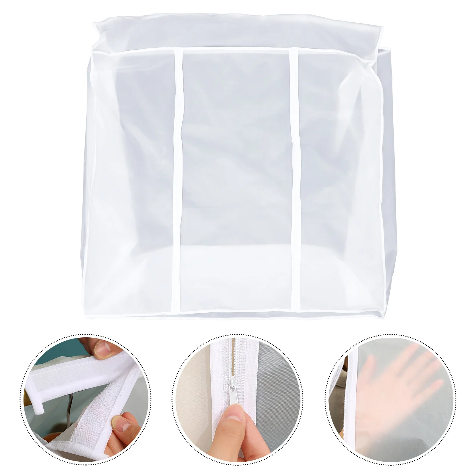 

Garment Covers Suit Protective Cover Clothes Cover 100X90X50CM Clothes Bag White Coat Cover Closet Garment Bag Suit Carrier Bag
