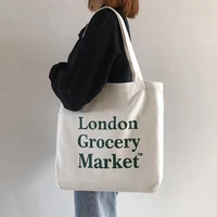 canvas zipper shopping bag 2022 large capacity conventional tote bag fashion letter printing womens shoulder bag simple bags