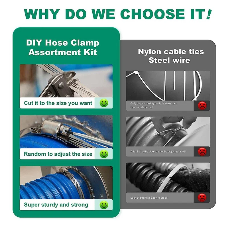 Зажим для шланга из нержавеющей стали 10 футов