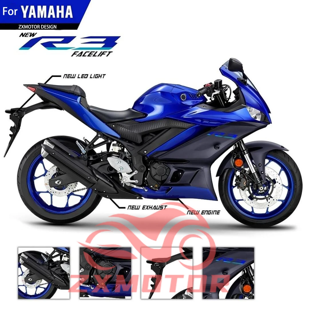 wa YZFR3 R25 2019 2020 2021 2022 2023 Cool Fairing Kit do motocykli YAMAHA YZF R3 19 20 21 22 23 Owiewki wtryskowe