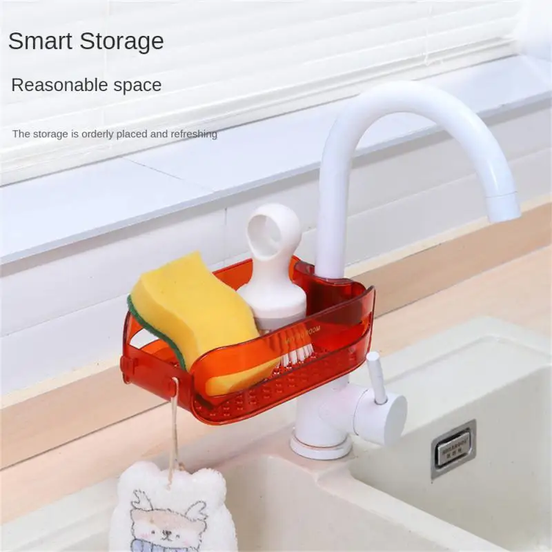

Ventilation And Drainage Sink Drain Rack Hook Design Storage Basket Home Life Helper Multi-functional Home Accessories