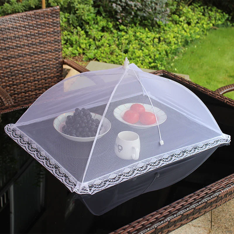 

1PC Portable Umbrella Style Food Cover Anti Mosquito Meal Cover Lace Table Home Use Food Cover Kitchen Gadgets Kitchen Utensils