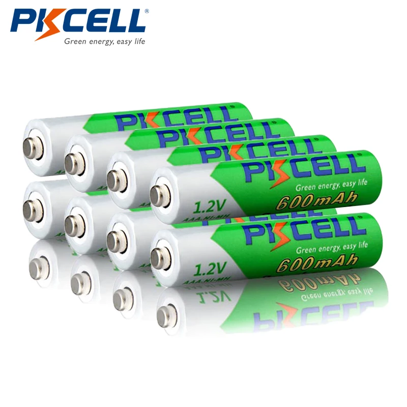 

8Pcs*PKCELL AAA Pre-charged Battery 1.2V NIMH 600mAh Low Self-discharged Ni-MH aaa Rechargeable Batteries With Cycles 1200times