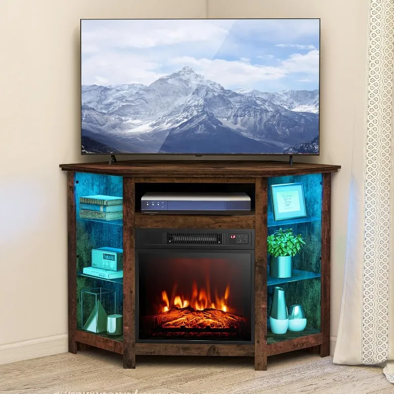 Угловая подставка для телевизора камина — развлекательный центр электрического