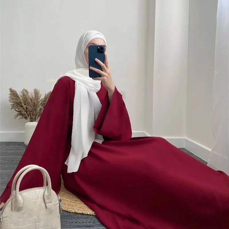 

Muslim Fashion Women Abaya Long Dress Middle East Dubai Turkish Robe Dress Kaftan Femme Musulman Robe Pour Femme Musulmane 2022
