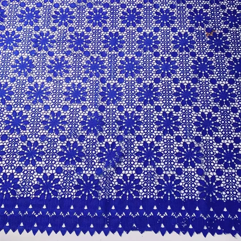 

African Lace Fabric 2022 High Qualityy Voile Lace Fabric 5 Yards Embroidered Nigerian Lace Fabrics Wedding Party Dress For Women