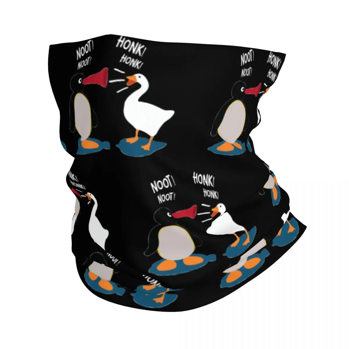 Фото Бандана Noot Honk, накидка на шею с принтом Pingu Pinga, маска пингвина, шарф, Теплый головной убор для верховой езды, унисекс, для взрослых №1