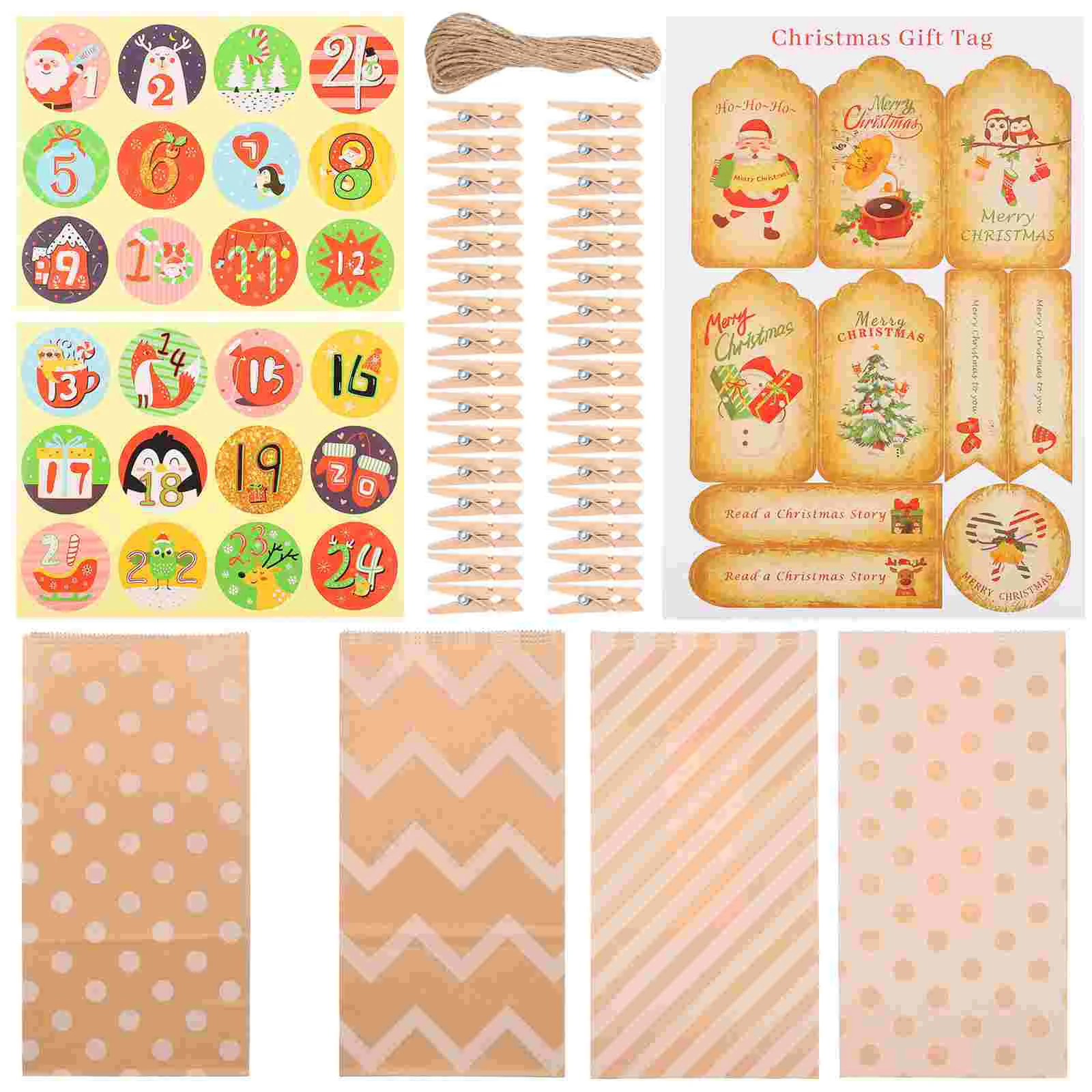 

Box Christmas Calendarcountdown Favor Snack Partywrapping Bakery Cookie Baking Pastry Advent Gift